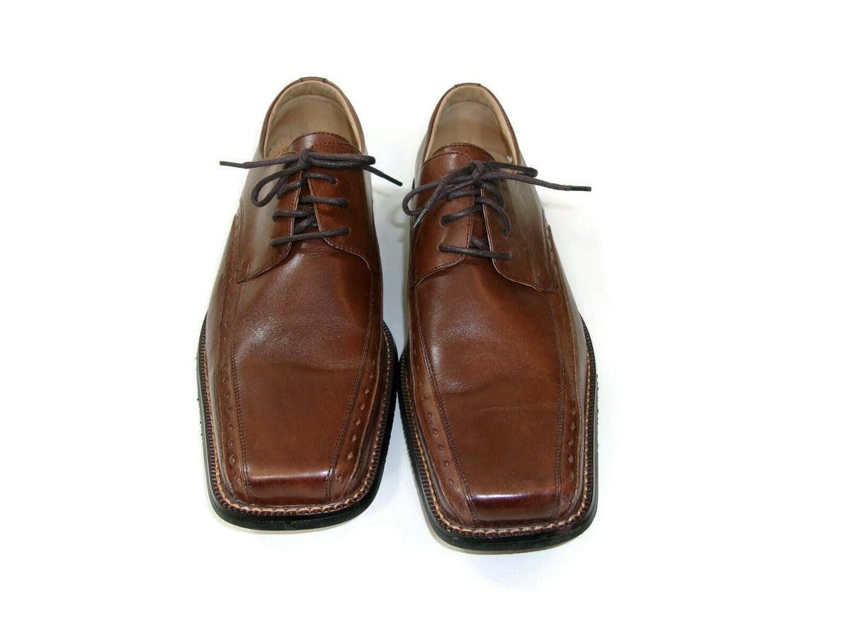 Stacy Adams Mens Tan Brown Lace Up Leather Dress or Casual Shoes Size 11 W