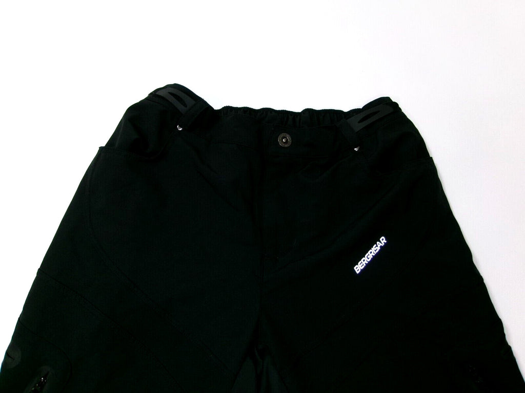 Bergrisar Mens Black Polyester/Spandex  Cycling Mountain Shorts  Size XXL