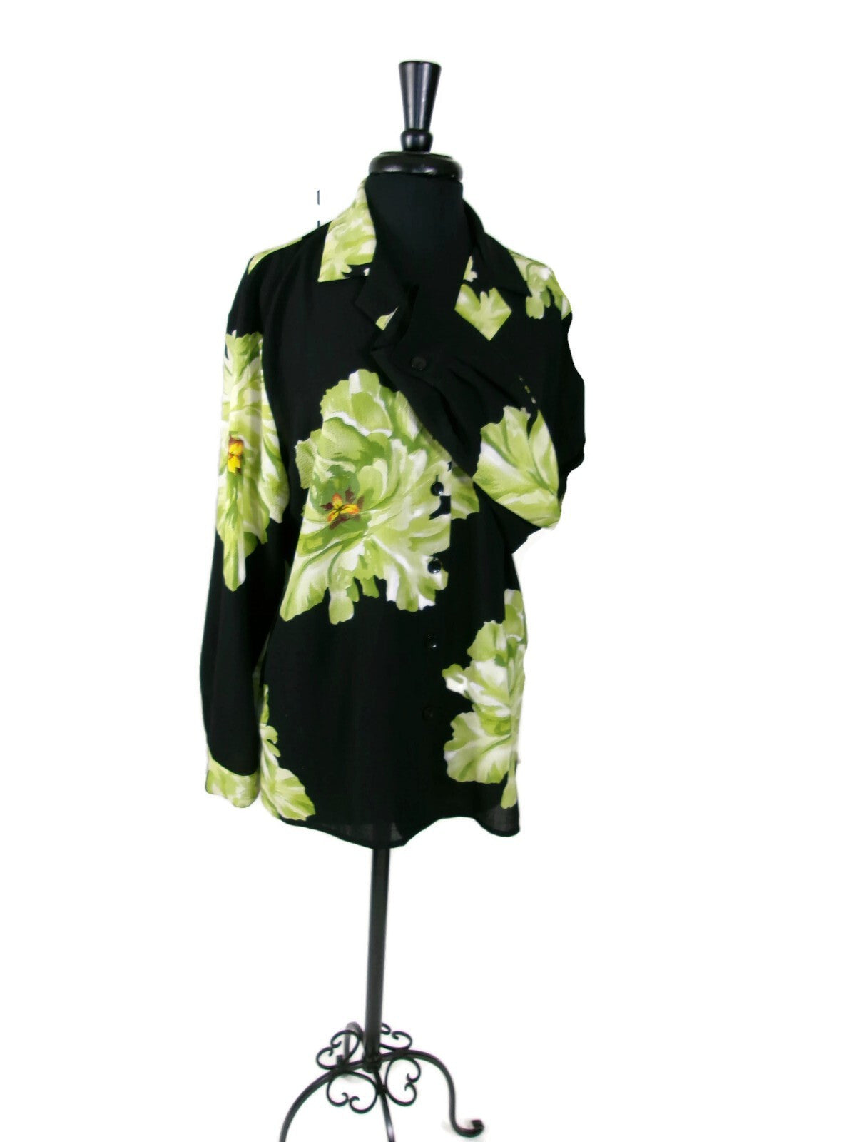 SAG HARBOR Womens Beautiful Green and Black Top Blouse Shirt Size 18