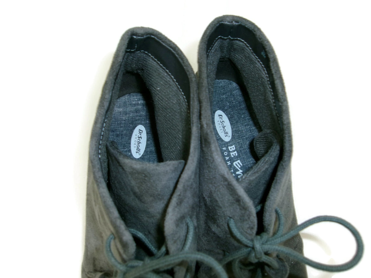 Dr Scholl's Be Energized Womens Gray Micro Suede Wedge  Booties Shoes Size 9 M