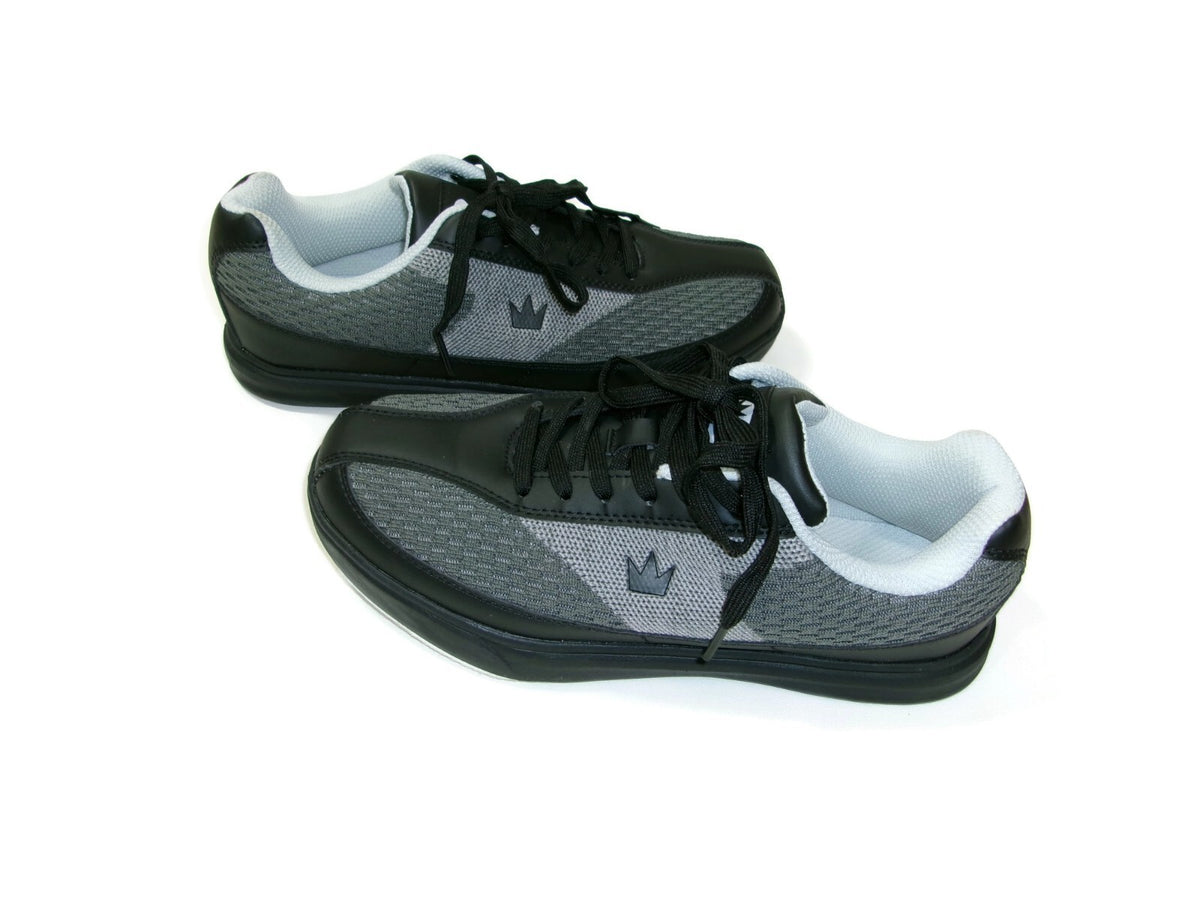 Brunswick Mens Renegade Mesh Grey Bowling Shoes Lace Up  Size 6.5 M Comfort Nice