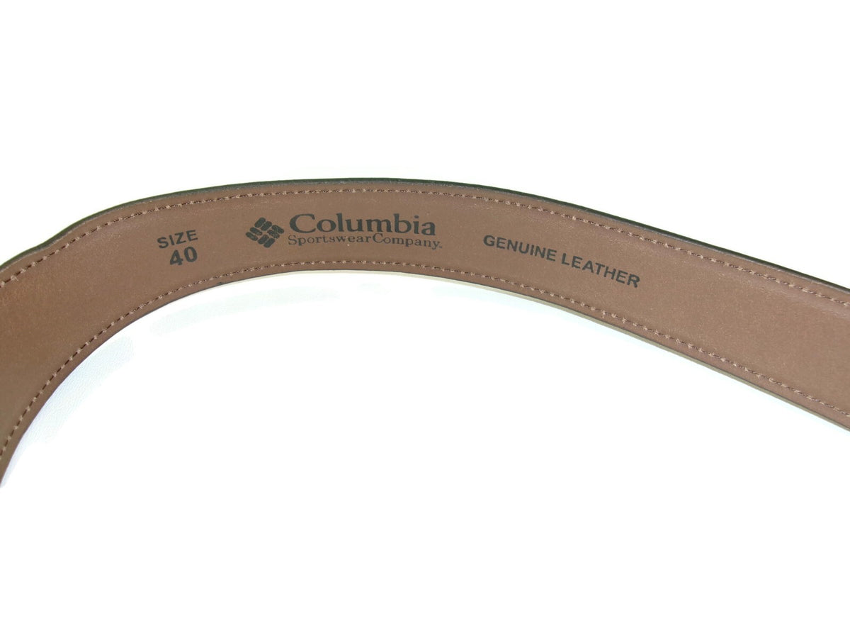 Columbia Sportswear Company Brown Genuine Leather Mens Dress Belt Size 40