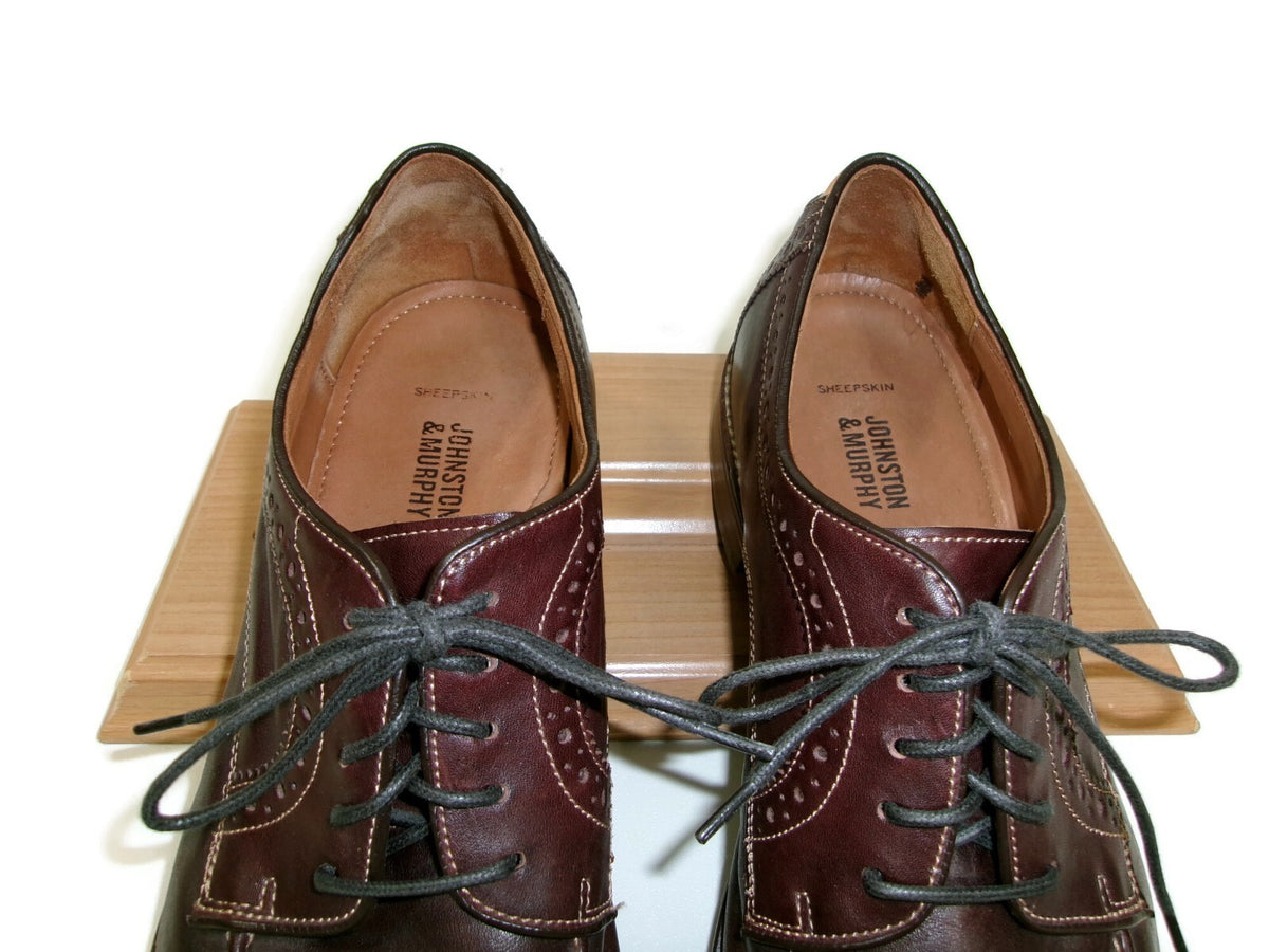 Johnston & Murphy Mens Flex Sheep Skin Leather Soles Brown  Shoes Size 13 D