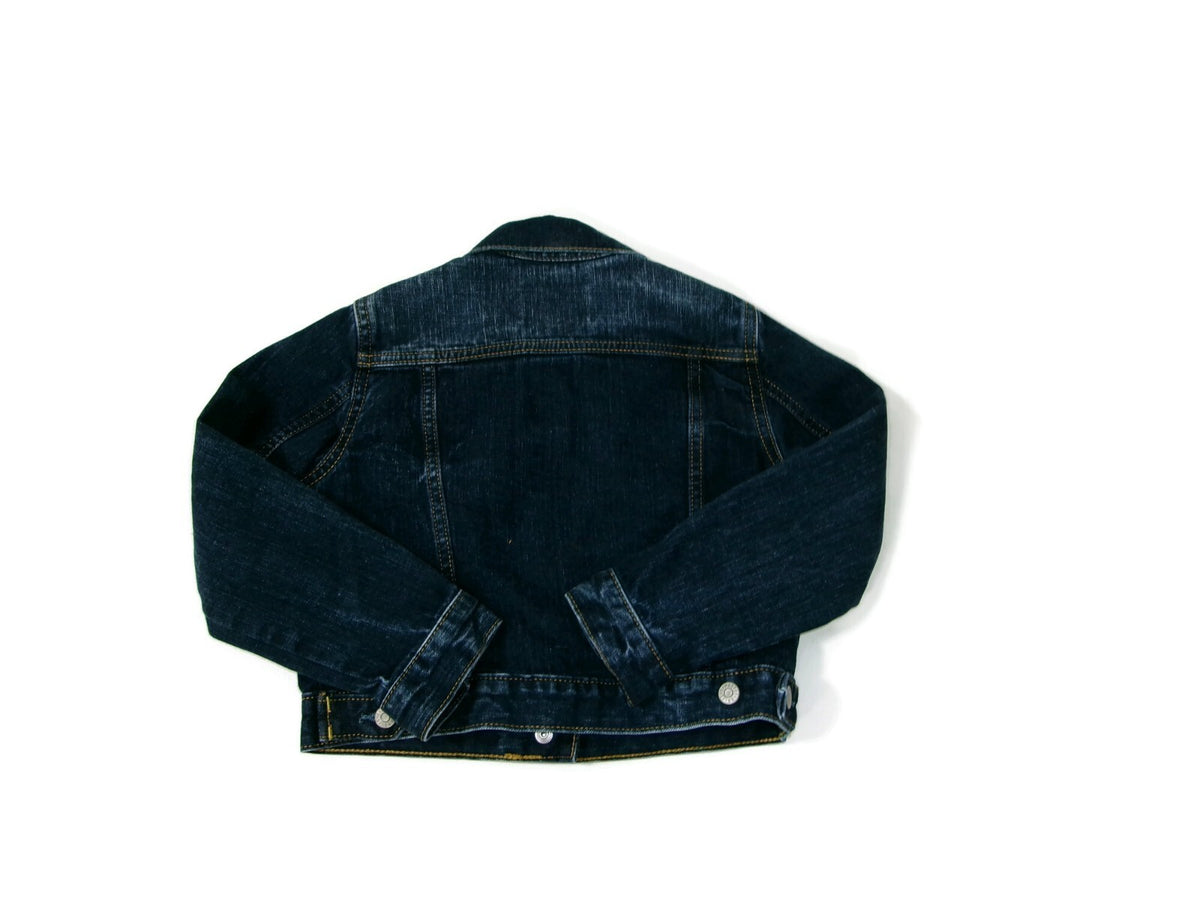 Gymboree Go Outside Boys Girl Unisex Size S 5-6  Denim Jean Distressed Jacket