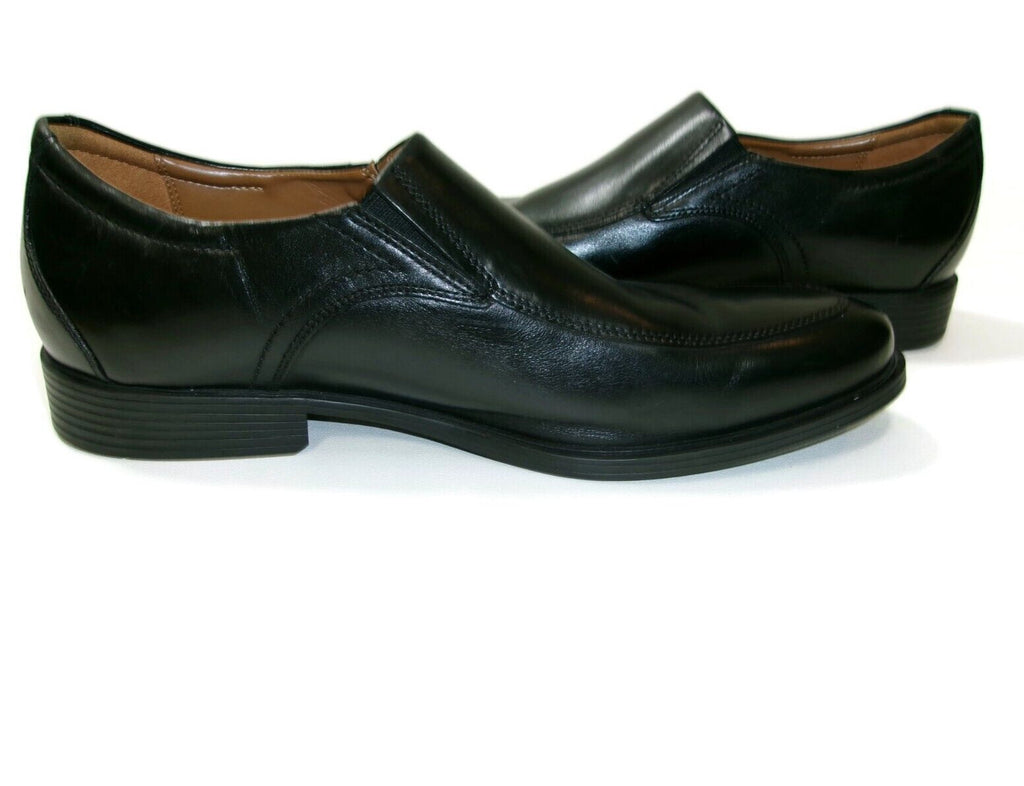 Mens COLLECTION by CLARKS Extreme Comfort Size 12 Black Leather Slip Ons Loafers