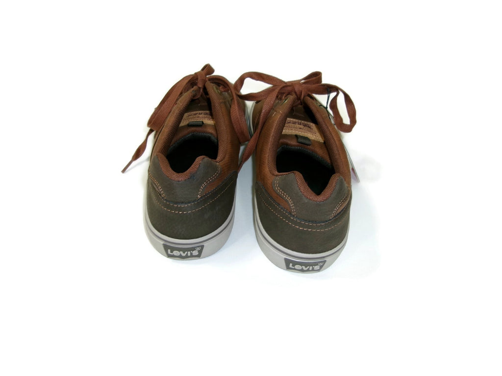 Levis Mens Miles Perforated Sneakers Shoes Size 12 Brown Tan Lace Up Comfort New