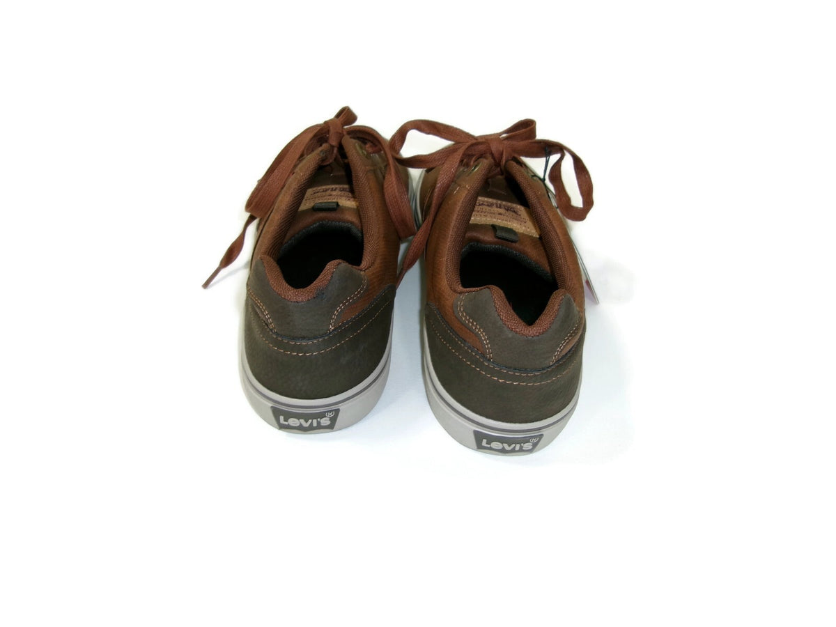 Levis Mens Miles Perforated Sneakers Shoes Size 12 Brown Tan Lace Up Comfort New