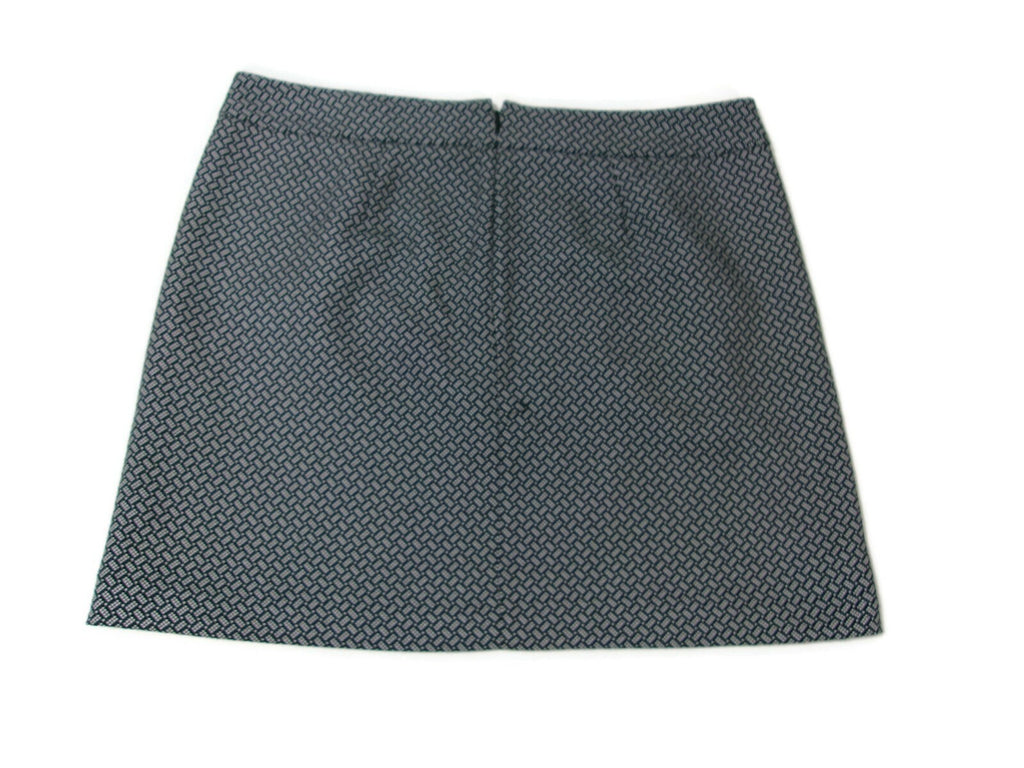 Womens ANN TAYLOR LOFT Jacquard Career Skirt Size 14 Black & White Lined