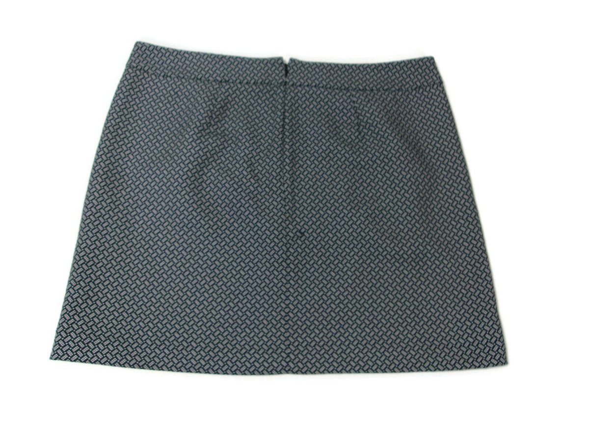 Womens ANN TAYLOR LOFT Jacquard Career Skirt Size 14 Black & White Lined