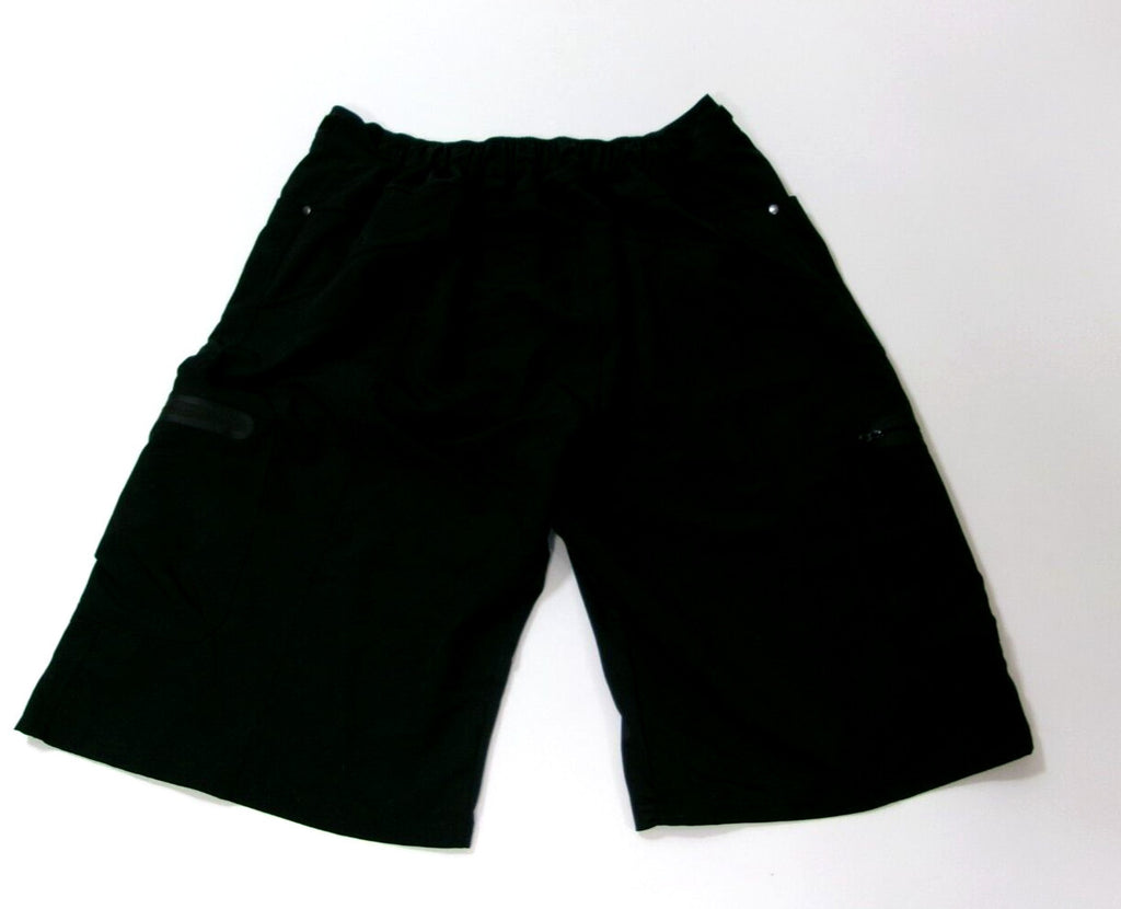 Bergrisar Mens Black Polyester/Spandex  Cycling Mountain Shorts  Size XXL