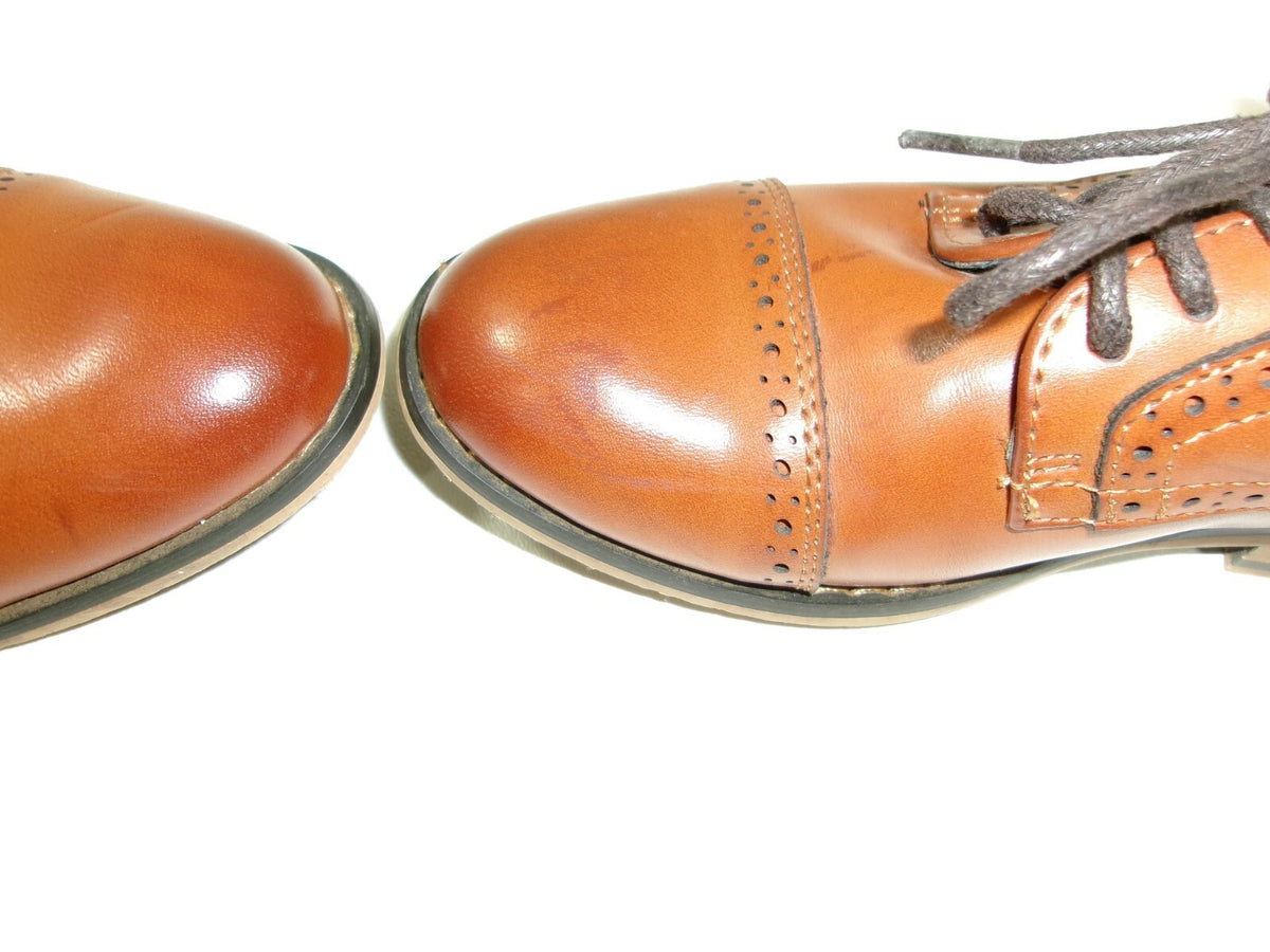 Bruno Marc New York Kids Boys Classic Tan Oxford Dress Shoes Size 11 M Lace Up