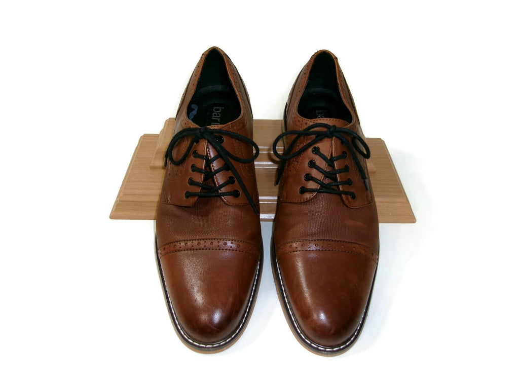 Bar lll Parker Mens Parker Shoes Size 11 M Tan Leather Cap Toe Brogues Textured