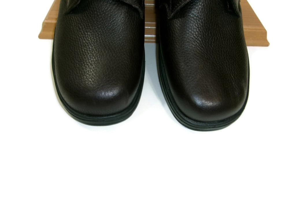 Orthofeet Mens Brown Textured Leather Orthopedic Shoes Size 10 D Slip Ons