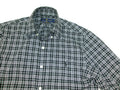 Ralph Lauren Womens /Mens Size S P  Slim Fit Plaid Shirt Black White Button Down