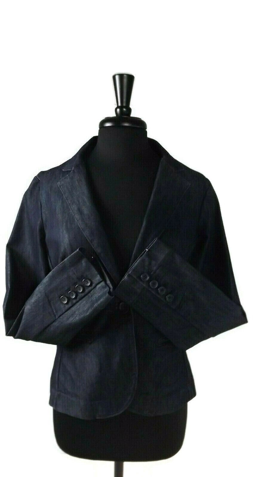 EXPRESS DESIGN STUDIO  Dark Denim  Womens Jean Jacket Blazer Size 8