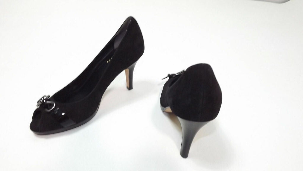 Cole Haan Air Womens Shoes Size 7 B BLACK Suede Leather Heels Pumps