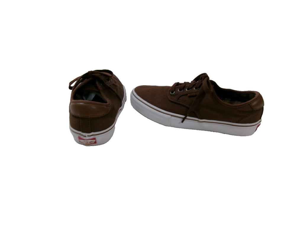 Mens VANS Pro Low Top Ultra Cush Lite Dark Brown Canvas Skate Shoes Size 6.5