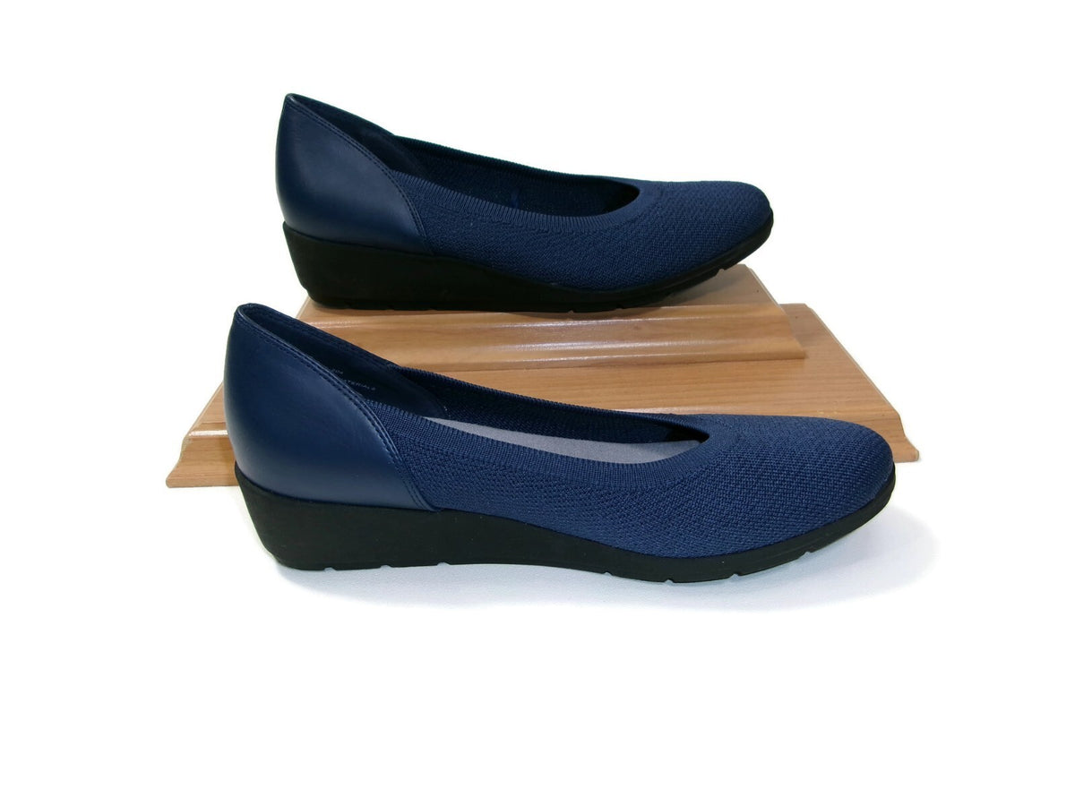 Kim Rogers Shoes Size 9 M  Wedge Ultra Comfort Technology Navy Blue Maddie