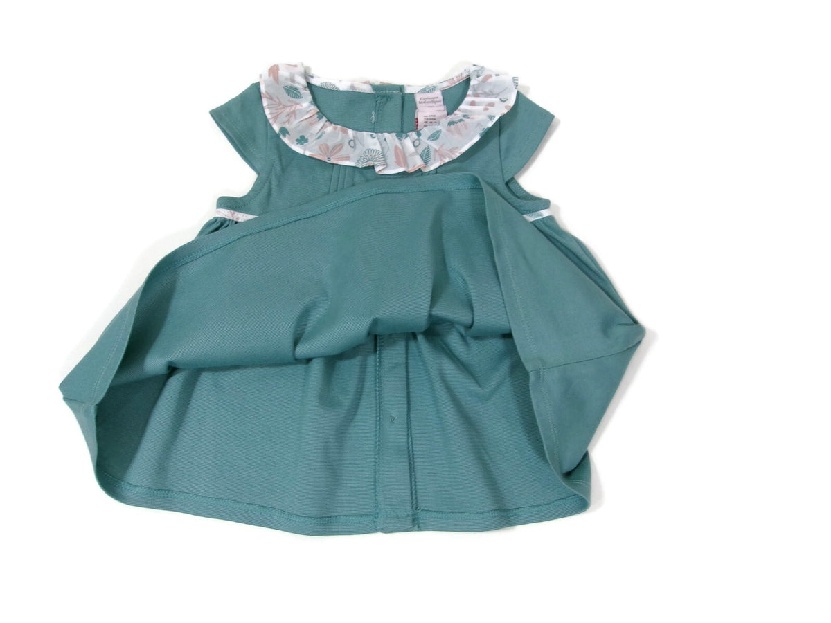 CATHERINE MALANDRINO Toddler Cute Girls Mint Green Dress Size 24 M 24M NEW
