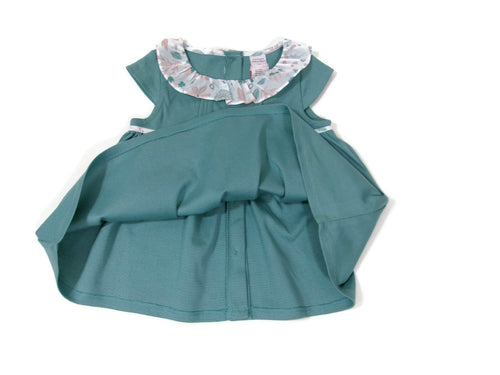 CATHERINE MALANDRINO Toddler Cute Girls Mint Green Dress Size 24 M 24M NEW