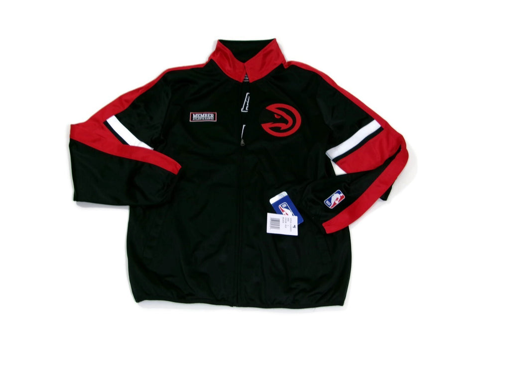 NBA Atlanta Hawks Member Full Zip Track Jacket Red Black Size L Large New w/Tag