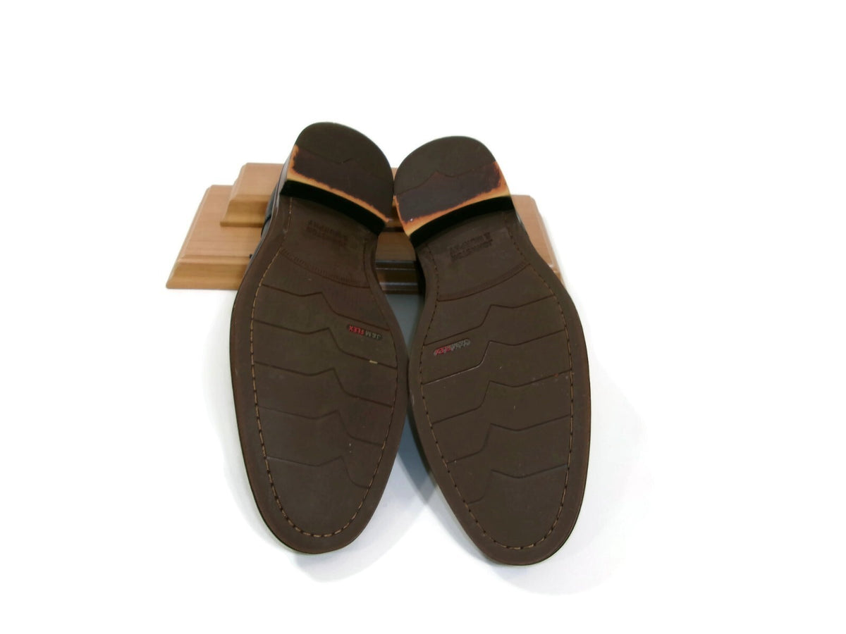 Johnston & Murphy Mens Flex Sheep Skin Leather Soles Black  Shoes Size 13 D