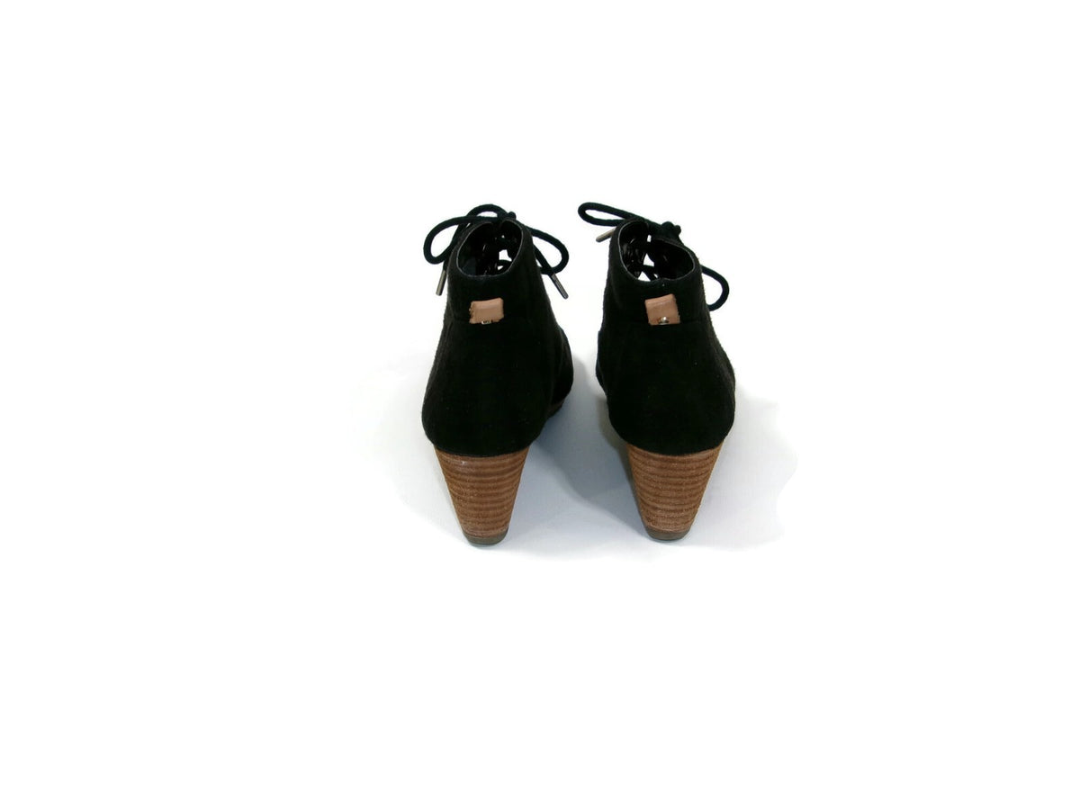 Dr Scholl's Be Energized Womens Black  Micro Suede Wedge  Booties Shoes Size 6.5