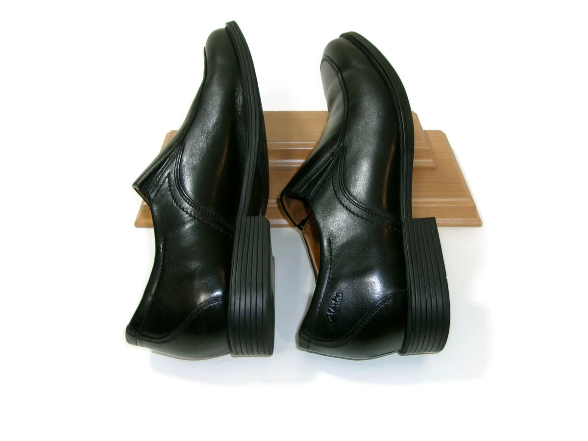 Mens COLLECTION by CLARKS Extreme Comfort Size 12 Black Leather Slip Ons Loafers