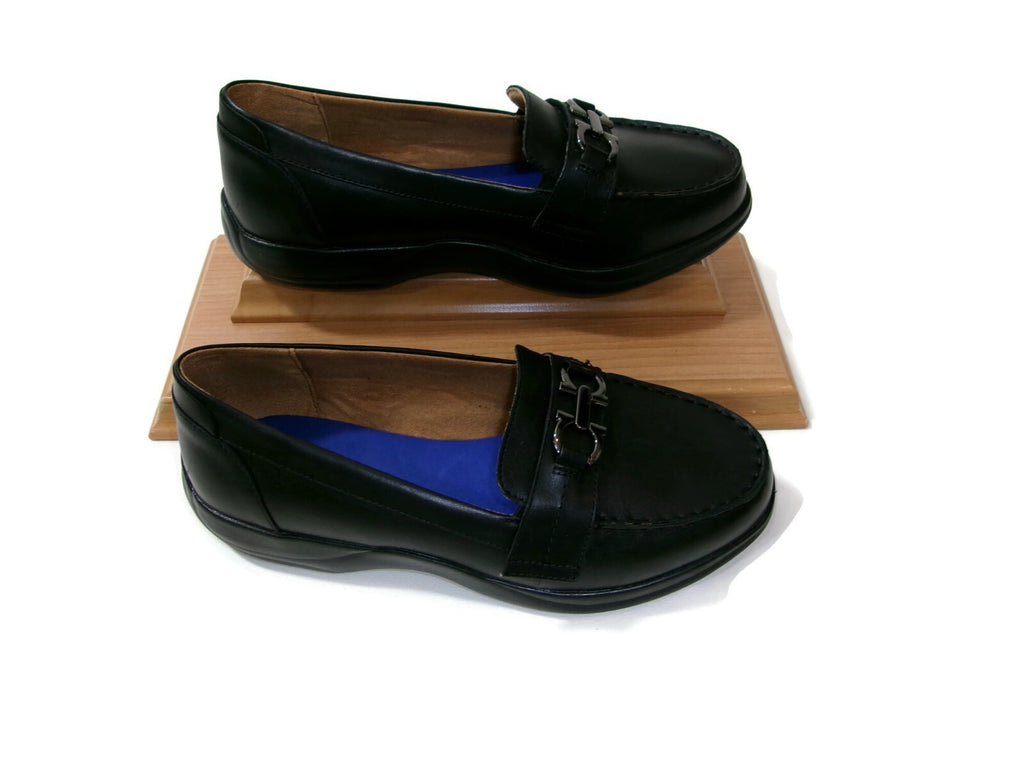 Dr. Comfort Womens Black Leather Mallory Diabetic Foot Comfort Shoes Size 9.5 W