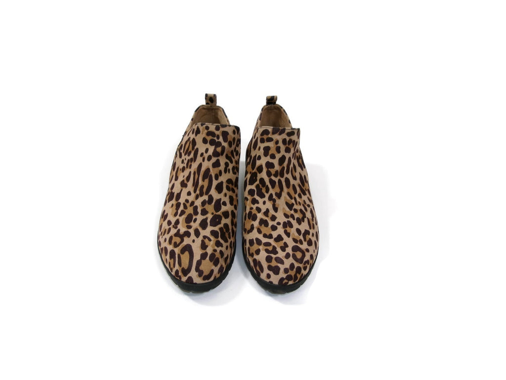 Dr. Scholl's Womens Comfort Leopard Animal Print Booties Shoes Size 7.5 M