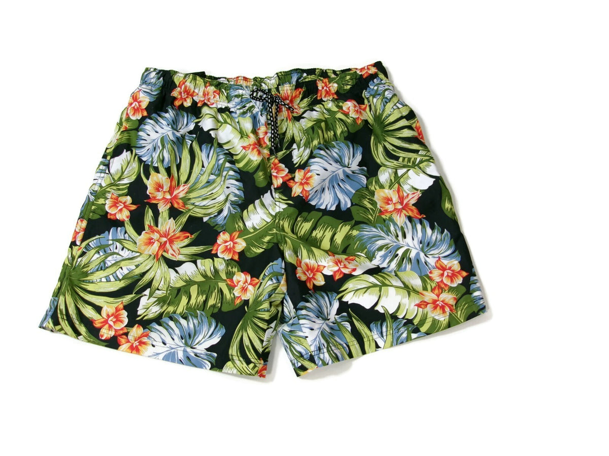 OP Swim Shorts Board Shorts Mens Size XL Floral Hawaiian Tropical Swim Trunks