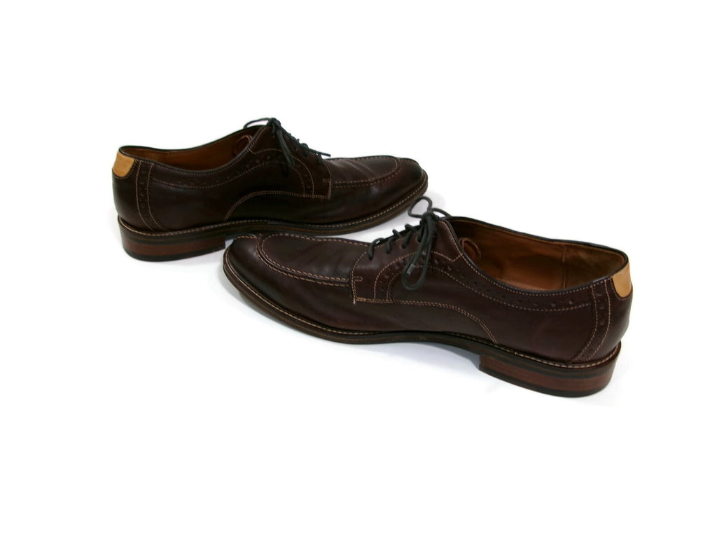 Johnston & Murphy Mens Flex Sheep Skin Leather Soles Brown  Shoes Size 13 D