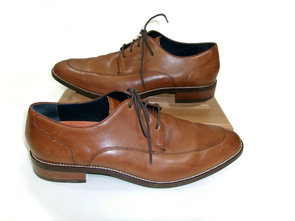 Cole Haan Grand OS Mens Tan Leather Lace Up Oxfords Cap Toe Shoes Size 11.5 M