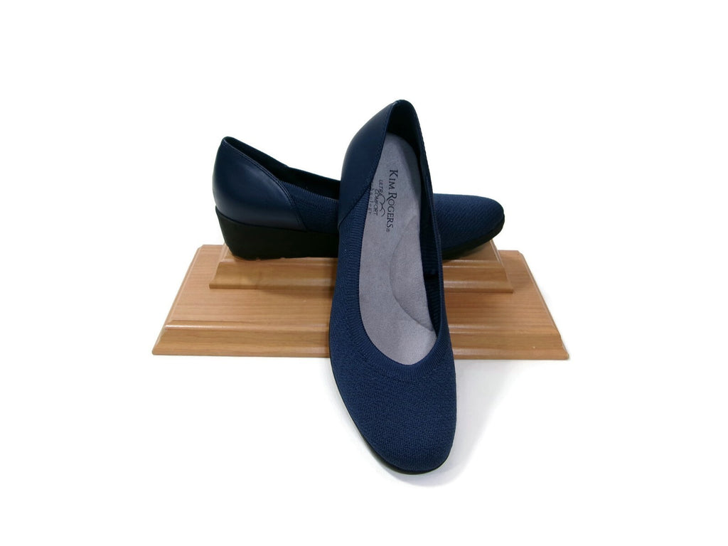 Kim Rogers Shoes Size 9 M  Wedge Ultra Comfort Technology Navy Blue Maddie