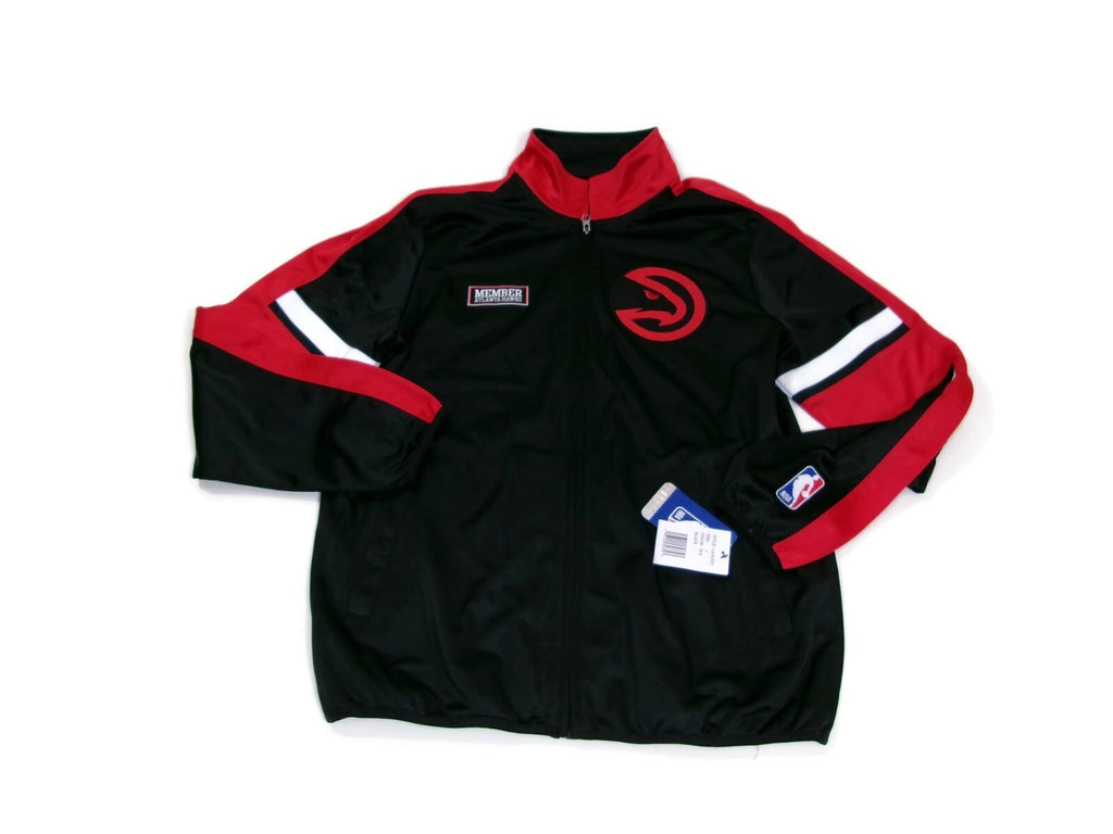 NBA Atlanta Hawks Member Full Zip Track Jacket Red Black Size L Large New w/Tag