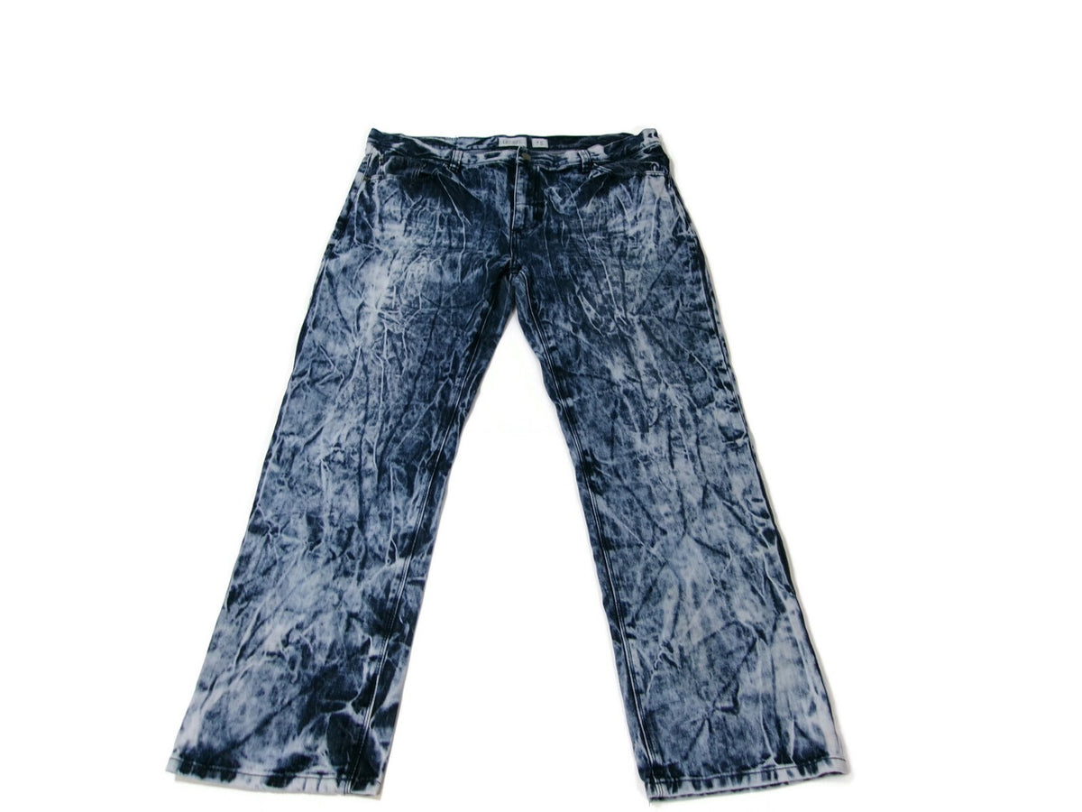 Mens Decibel Jeans Size 42X32 Bleach/Acid Wash Destroyed Relaxed Loose Vintage