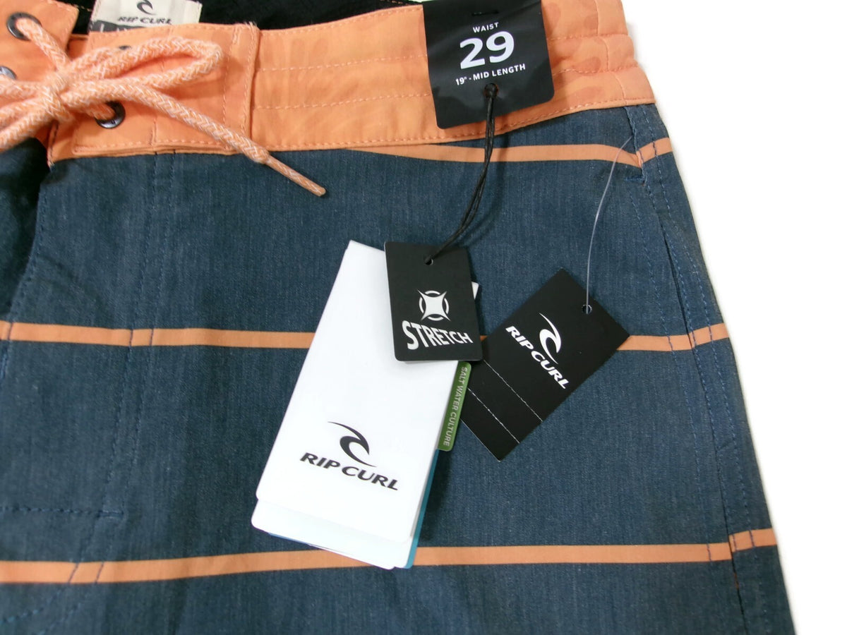 RIP CURL Mens LAYDAYS Lifestyle Board Shorts Orange Muted Green Size 29 NWT $59