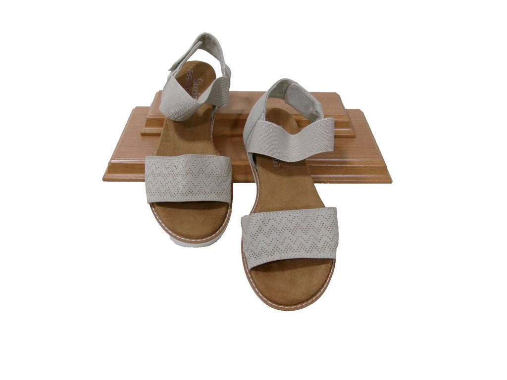 SKECHERS Memory Foam Womens Taupe Neutral sandals shoes size 6.5 M