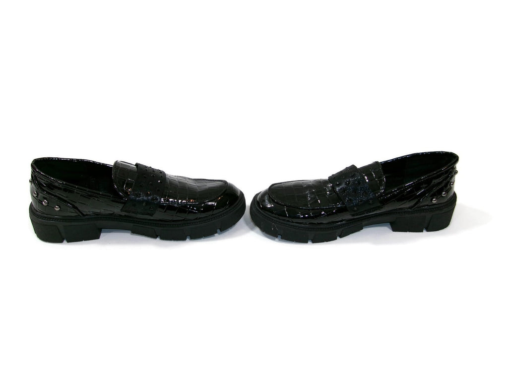 Vince Camuto Pre Teen Girls Black Patent W/Studded Band & Back Shoes Size 3 M