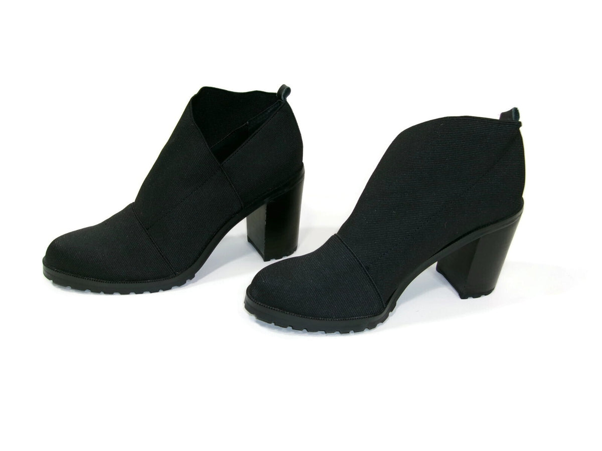 Ellen Tracy Black Heel Ankle Stretch Stylish Booties Womens Shoes Size 8 M