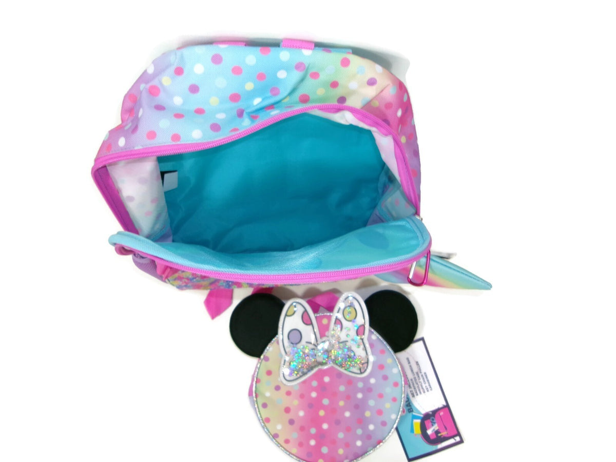 Minnie Mouse Disney 5-Piece Backpack  Set  Girls Large 16"X12" NWT