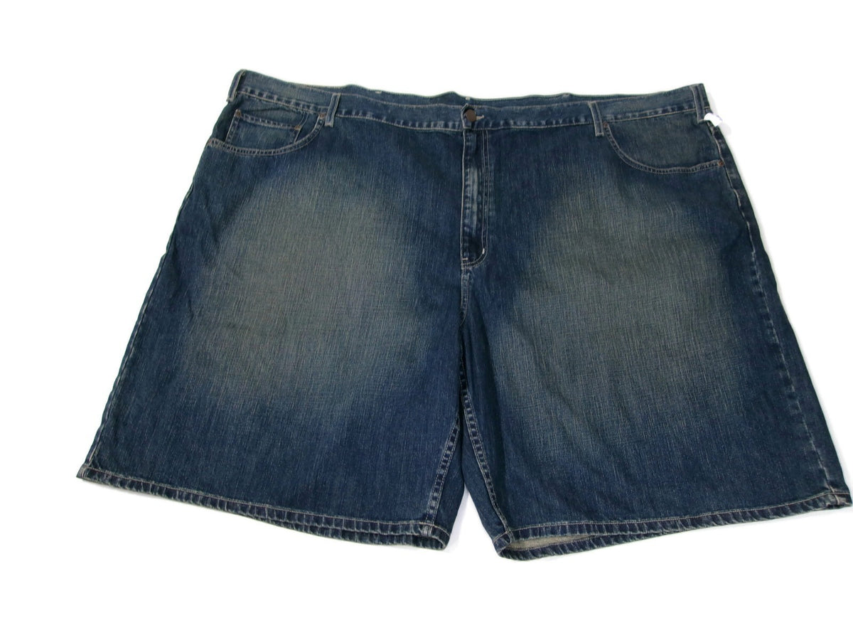 North Canyon Traders Mens Jean Denim Shorts Size 60 Blue Distressed New