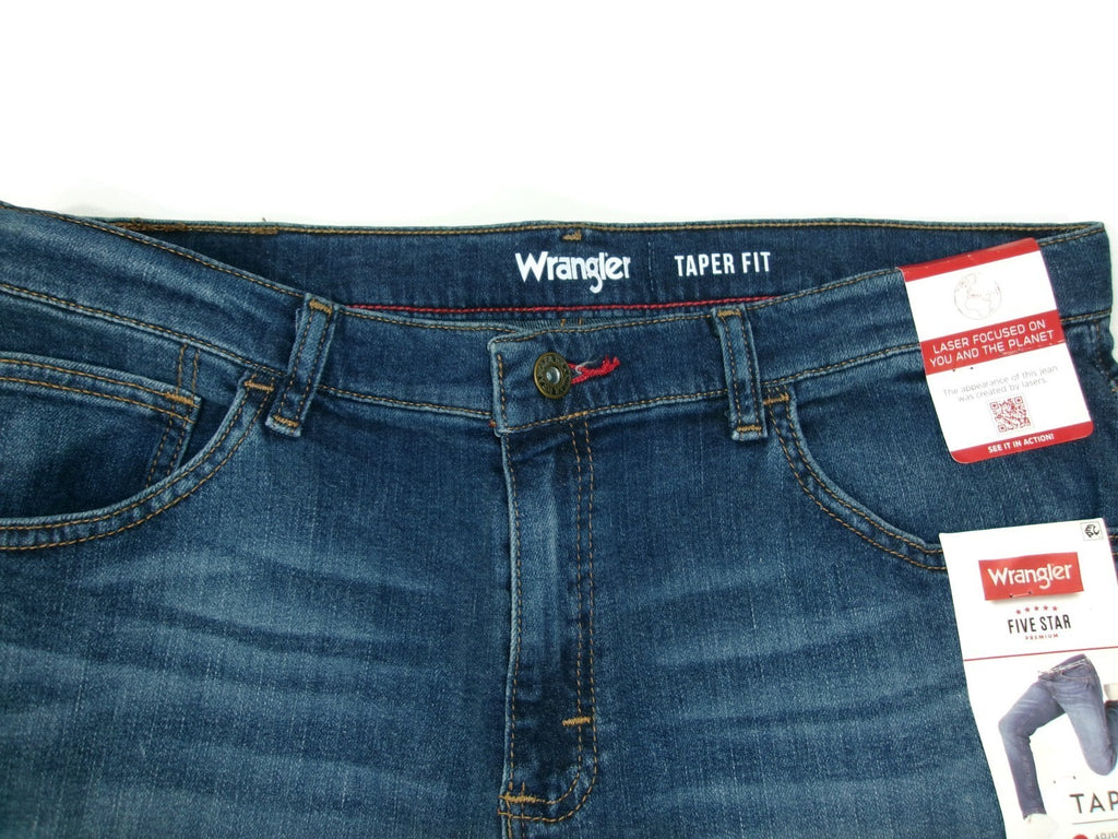 Wrangler Boys Jeans Five Star Taper Fit Flex Size 16 Husky Adjust Waist NWT NEW