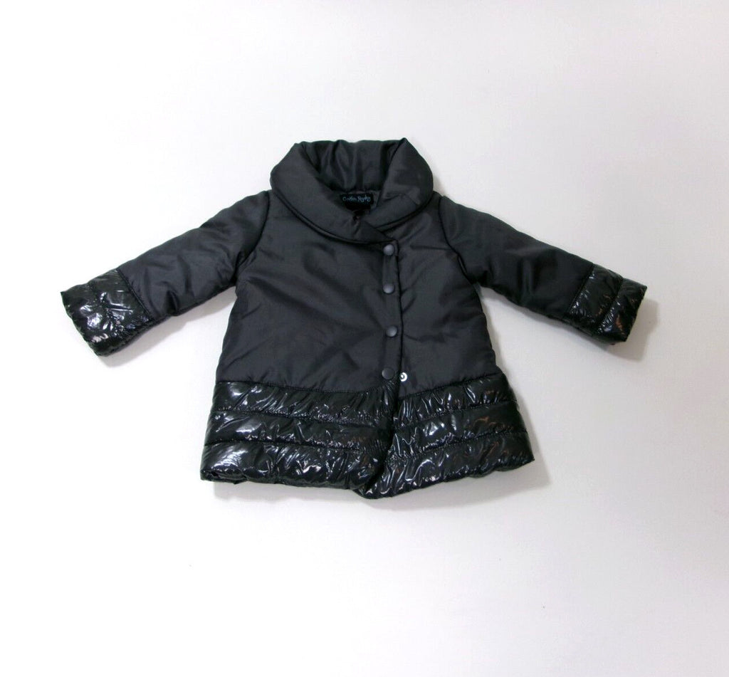 CYNTHIA ROWLEY Toddler Girls Gray Winter PUFFER Jacket Size 12M 12 Months NWT