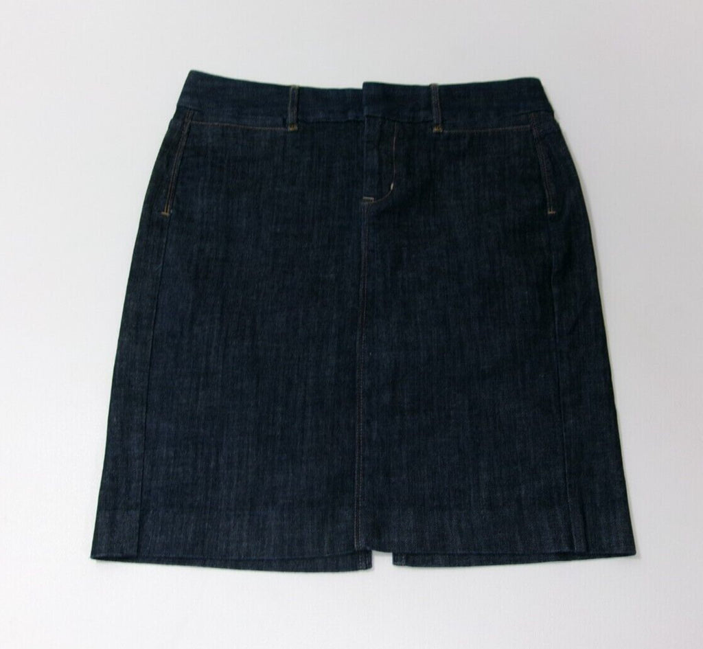 Womens RETRO Vintage GAP JEANS Denim Dark Indigo Jeans Skirt Size 6