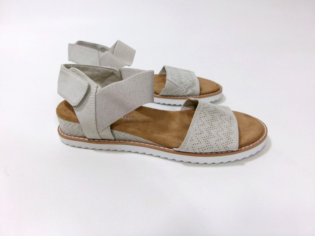 SKECHERS Memory Foam Womens Taupe Neutral sandals shoes size 6.5 M