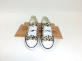 New Girls L & D MEMORY Foam Cheetah Leopard Print  CANVAS SLIP ON Shoes Size 3 M
