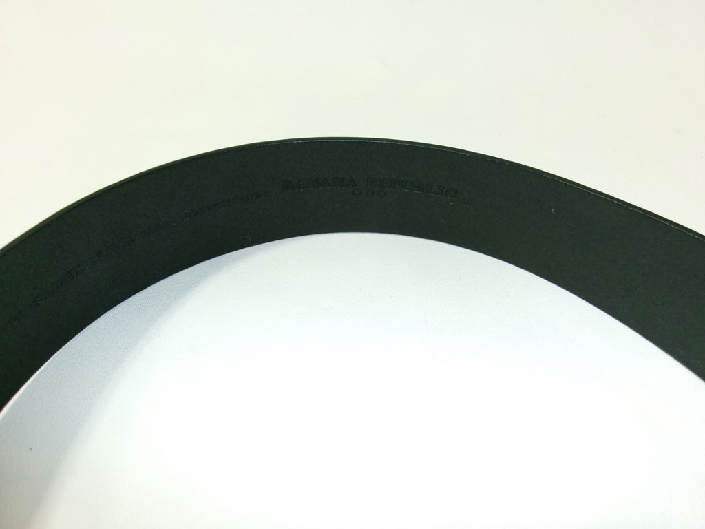 Banana Republic Womens  Wide Black Faux Leather Belt Size M Medium Croc Embossed