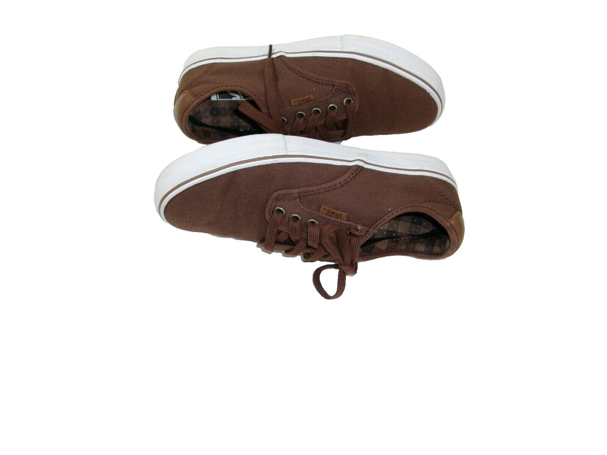 Mens VANS Pro Low Top Ultra Cush Lite Dark Brown Canvas Skate Shoes Size 6.5