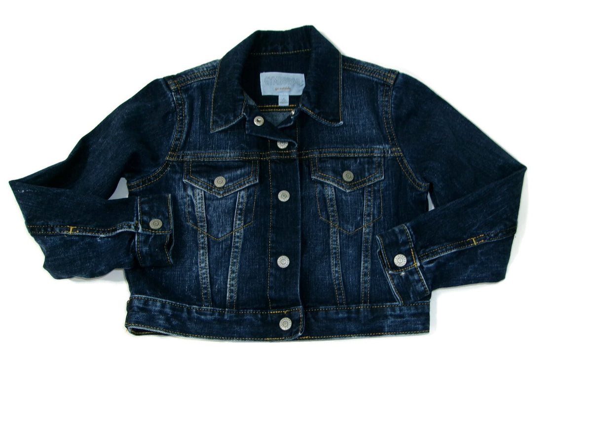 Gymboree Go Outside Boys Girl Unisex Size S 5-6  Denim Jean Distressed Jacket